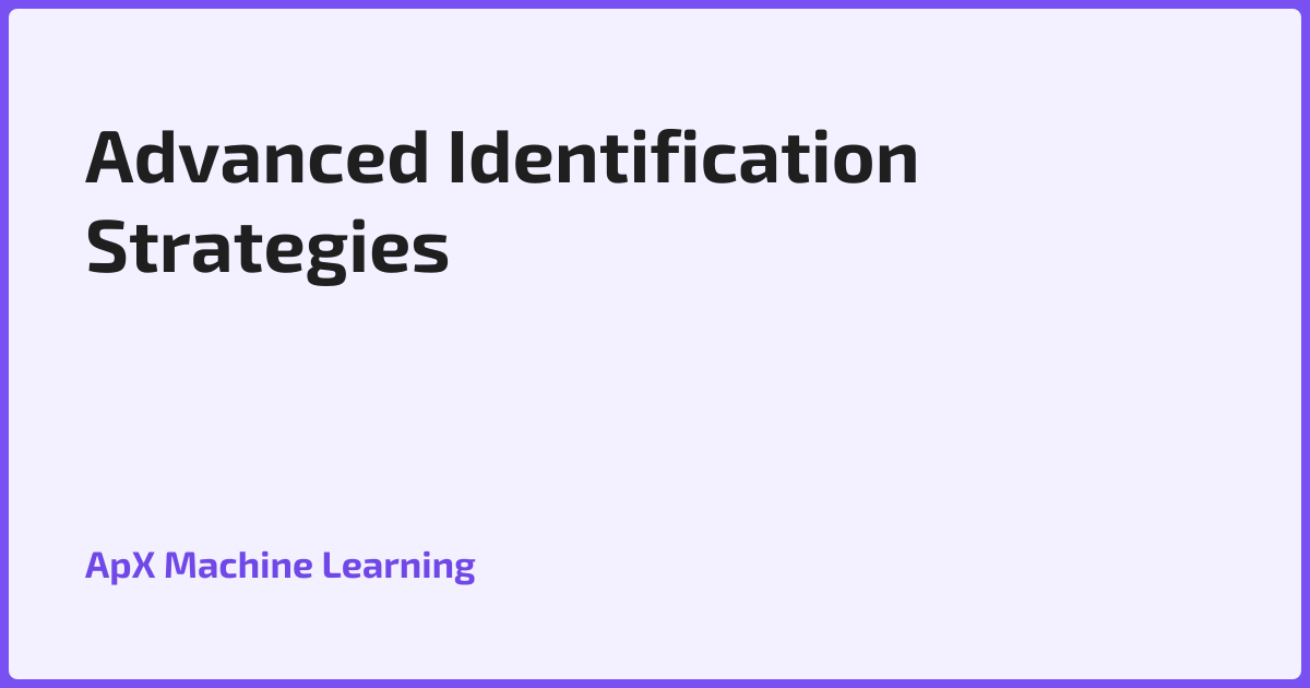 Advanced Identification Strategies