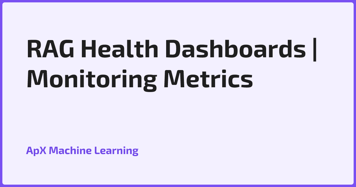 RAG Health Dashboards | Monitoring Metrics