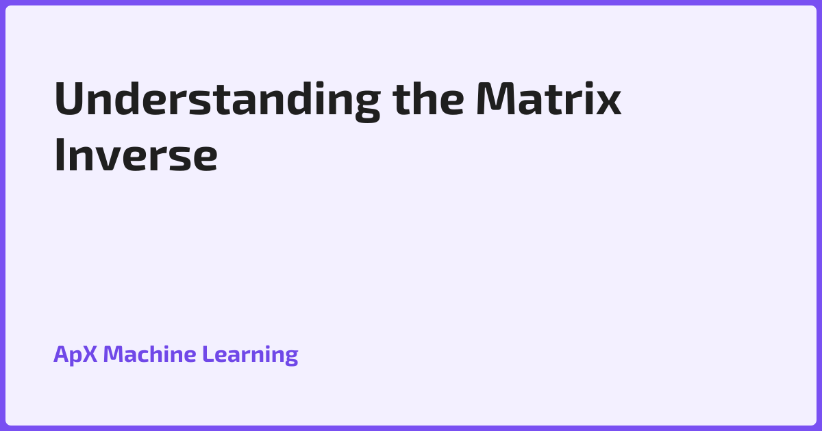 Understanding the Matrix Inverse